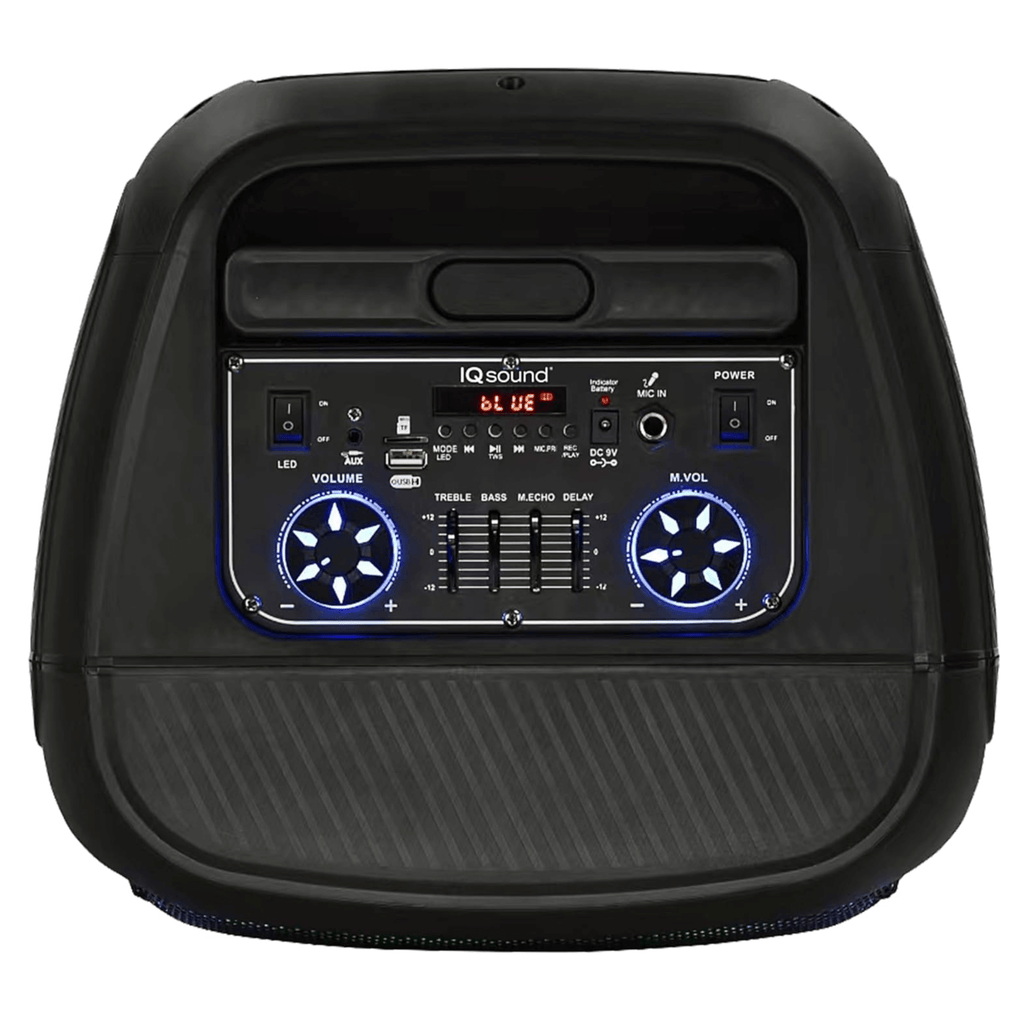 IQ Sound 12-Inch Portable Bluetooth Party Speaker with TWS