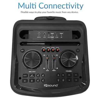 IQ Sound CYBER FLEX12 12-Inch Portable Bluetooth Party Speaker