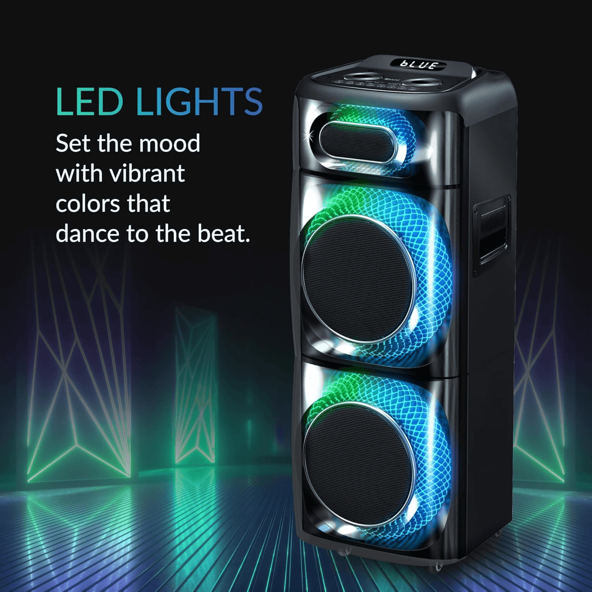 IQ Sound TorusFLEX 2x10-Inch Portable Bluetooth DJ Speaker