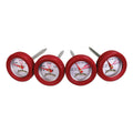 Jim Beam 4 Piece Mini Meat Thermometer Set – Instant-Read Doneness Indicators