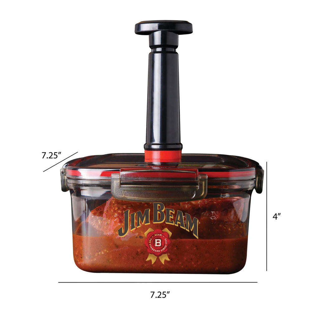 Jim Beam Vacuum Seal Marinade Container – High-Speed Air Pump Marinator