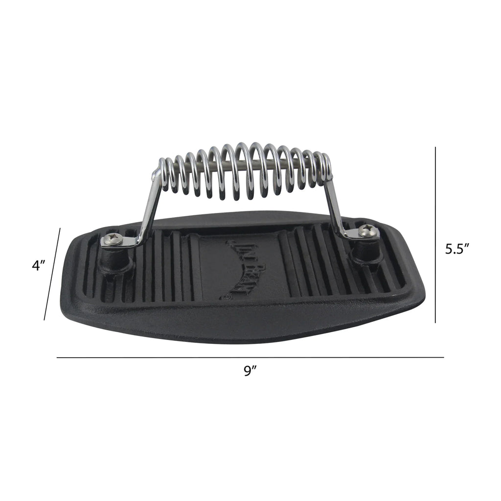 Jim Beam Cast Iron Meat Press – Heavy-Duty Bacon & Steak Searing Press