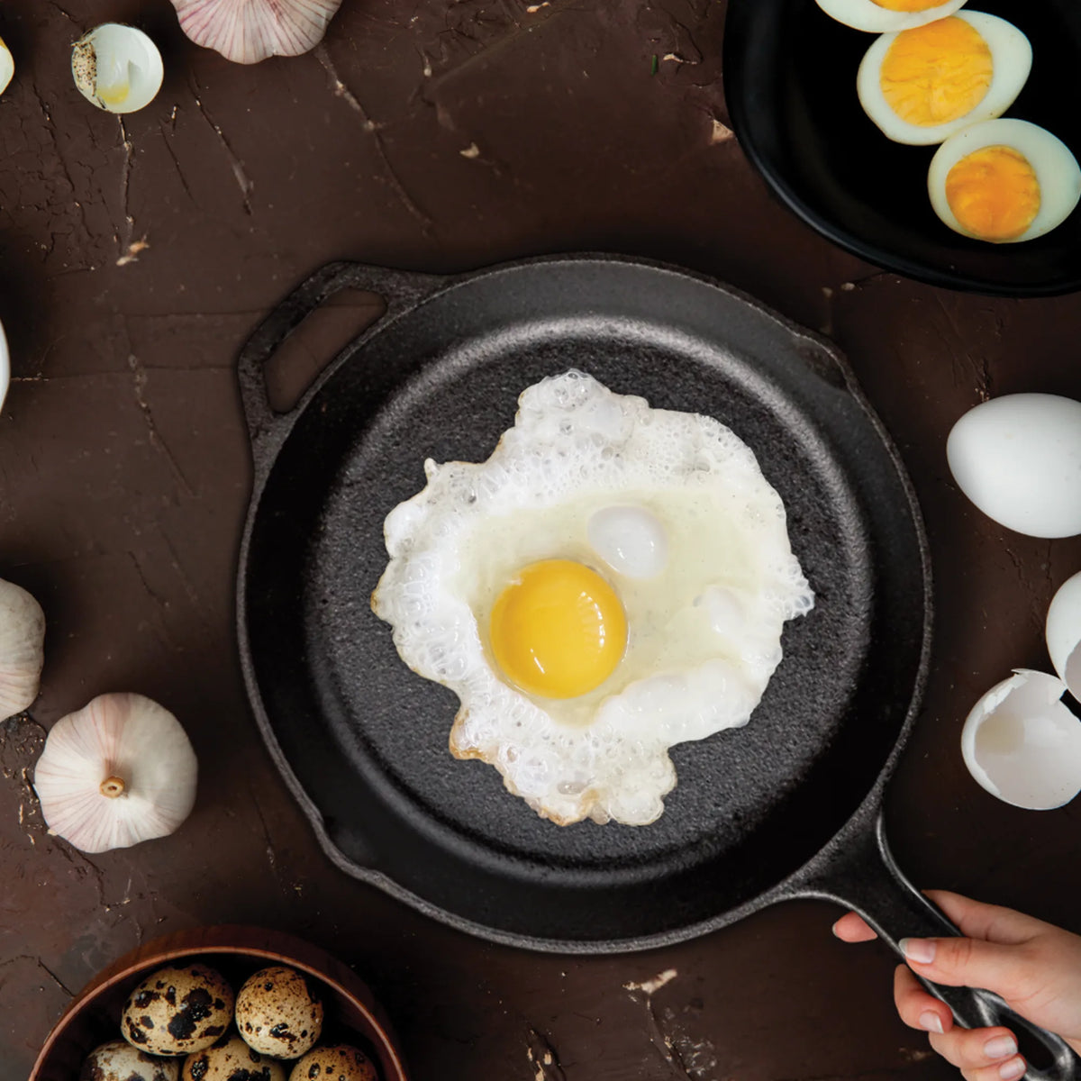 Jim Beam Cast Iron 10.25" Pre-Seasoned Skillet – Multipurpose Stovetop & Oven Pan
