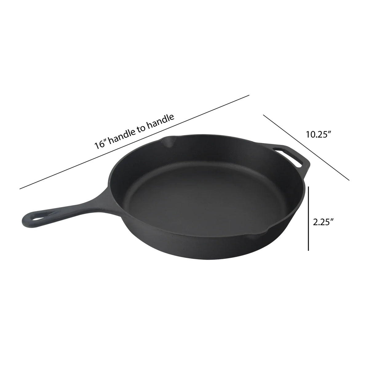 Jim Beam Cast Iron 10.25" Pre-Seasoned Skillet – Multipurpose Stovetop & Oven Pan