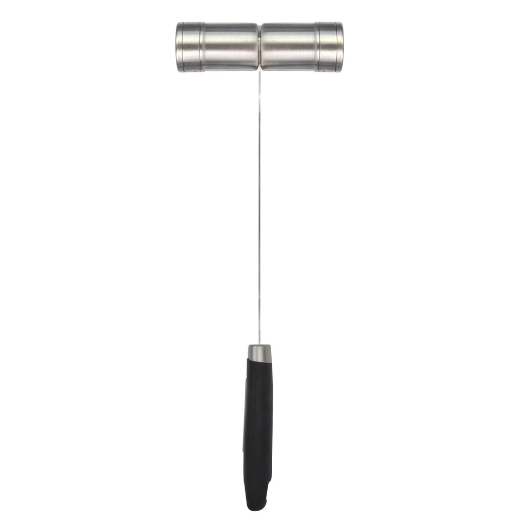 Jim Beam Stainless Steel Salt & Pepper Shaker – Long-Handle BBQ Seasoning Set