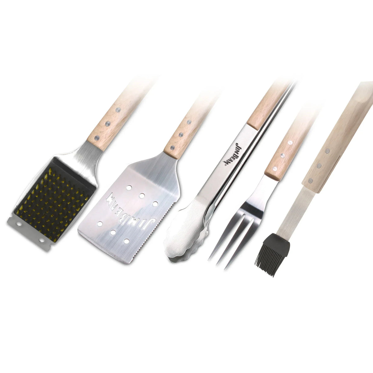 Jim Beam 5 Piece Grill Tool Set with Basting Brush