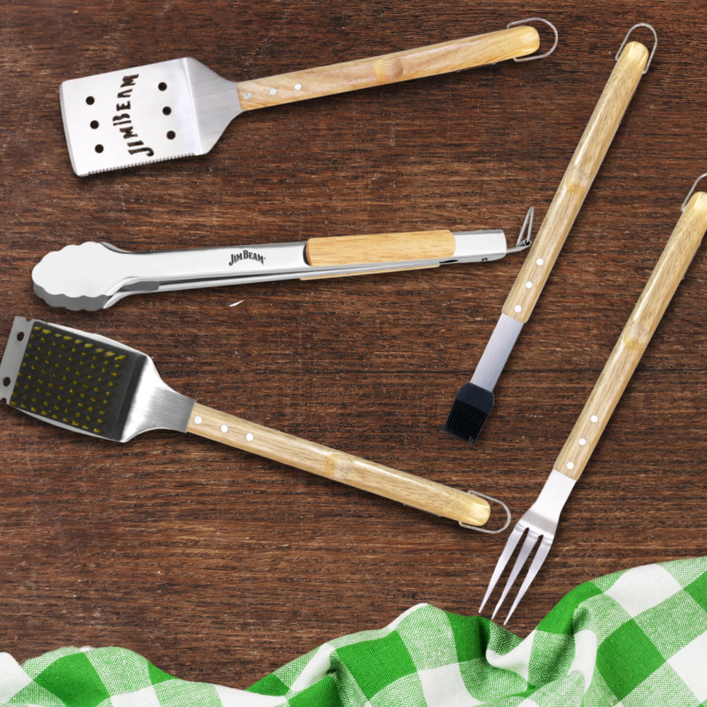Jim Beam 5 Piece Grill Tool Set with Basting Brush