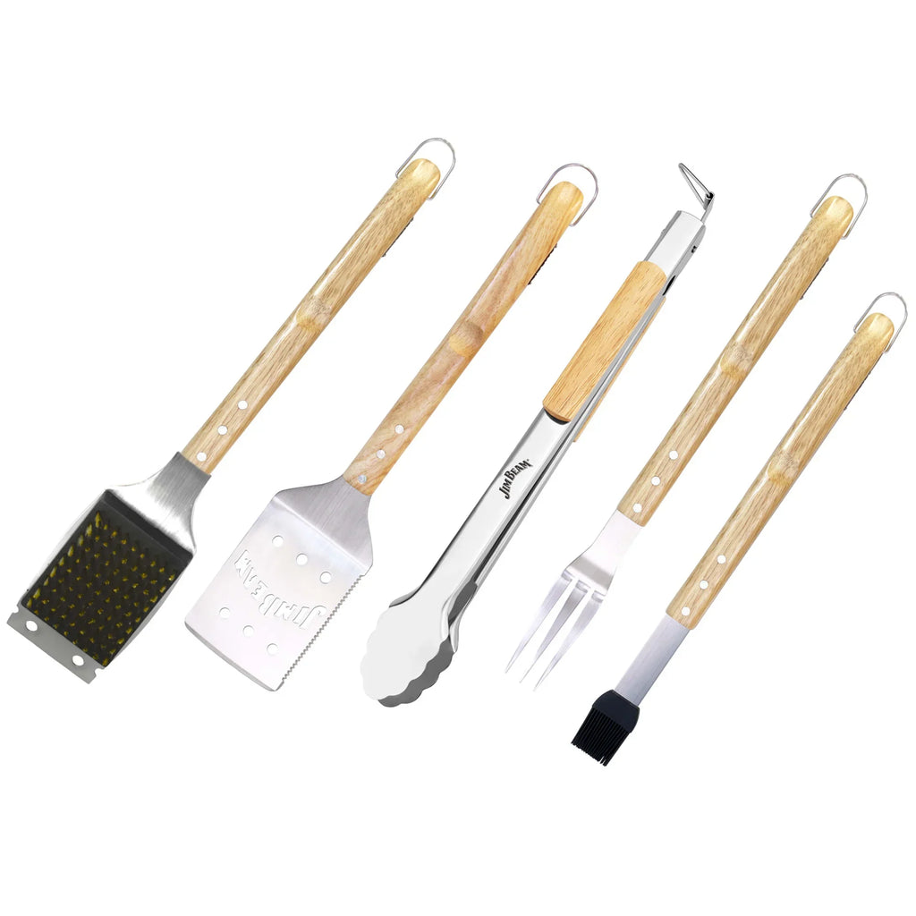 Jim Beam 5 Piece Grill Tool Set with Basting Brush