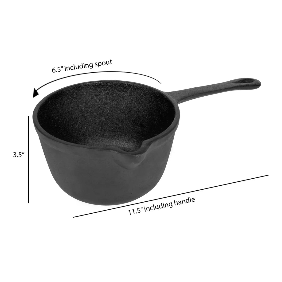 Jim Beam Cast Iron Basting Pot – Pre-Seasoned Sauce & Butter Melting Pot
