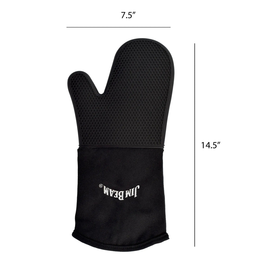 Jim Beam Silicone Grilling Mitten – Heat-Resistant Flexible BBQ Mitt