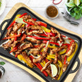 Jim Beam Cast Iron Grill Pan Set – Ridged Pan with Trivet & Silicone Grip