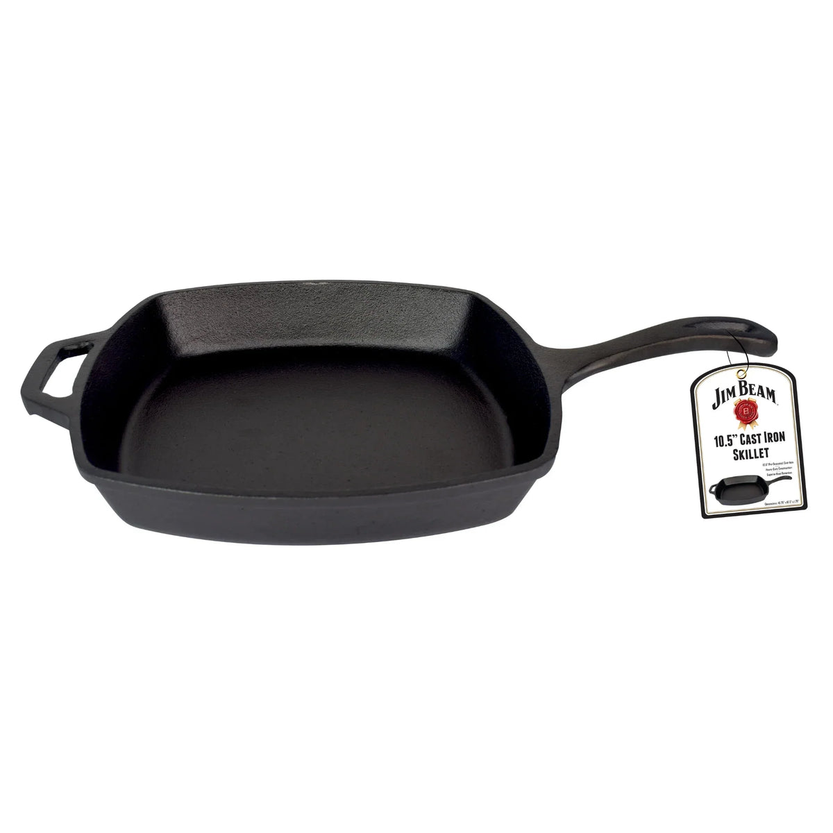 Jim Beam Cast Iron 10.5" Pre-Seasoned Skillet – Superior Heat Retention