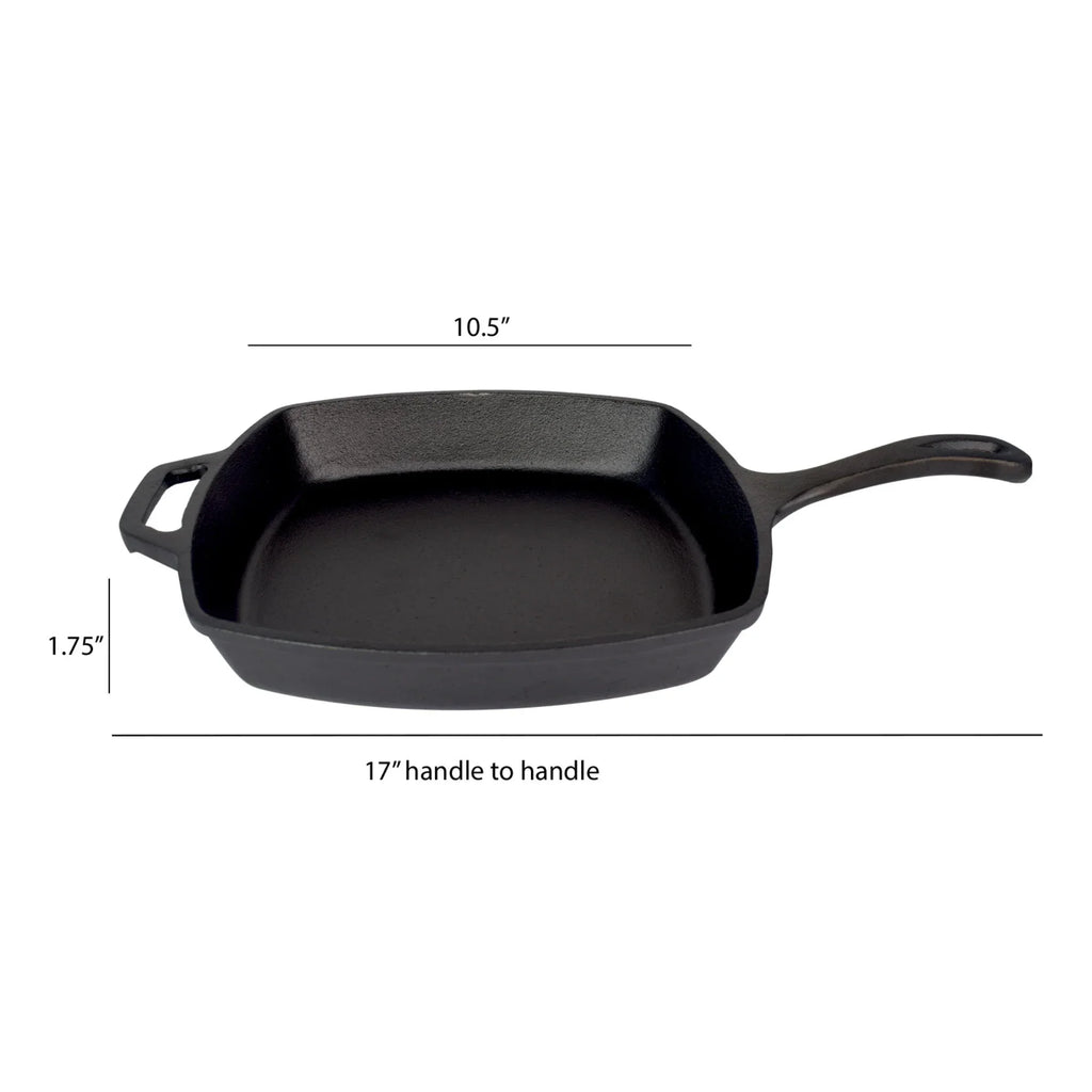 Jim Beam Cast Iron 10.5" Pre-Seasoned Skillet – Superior Heat Retention