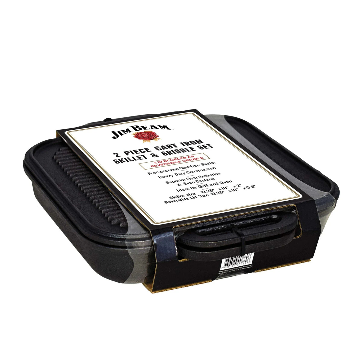 Jim Beam Cast Iron Skillet and Griddle Set