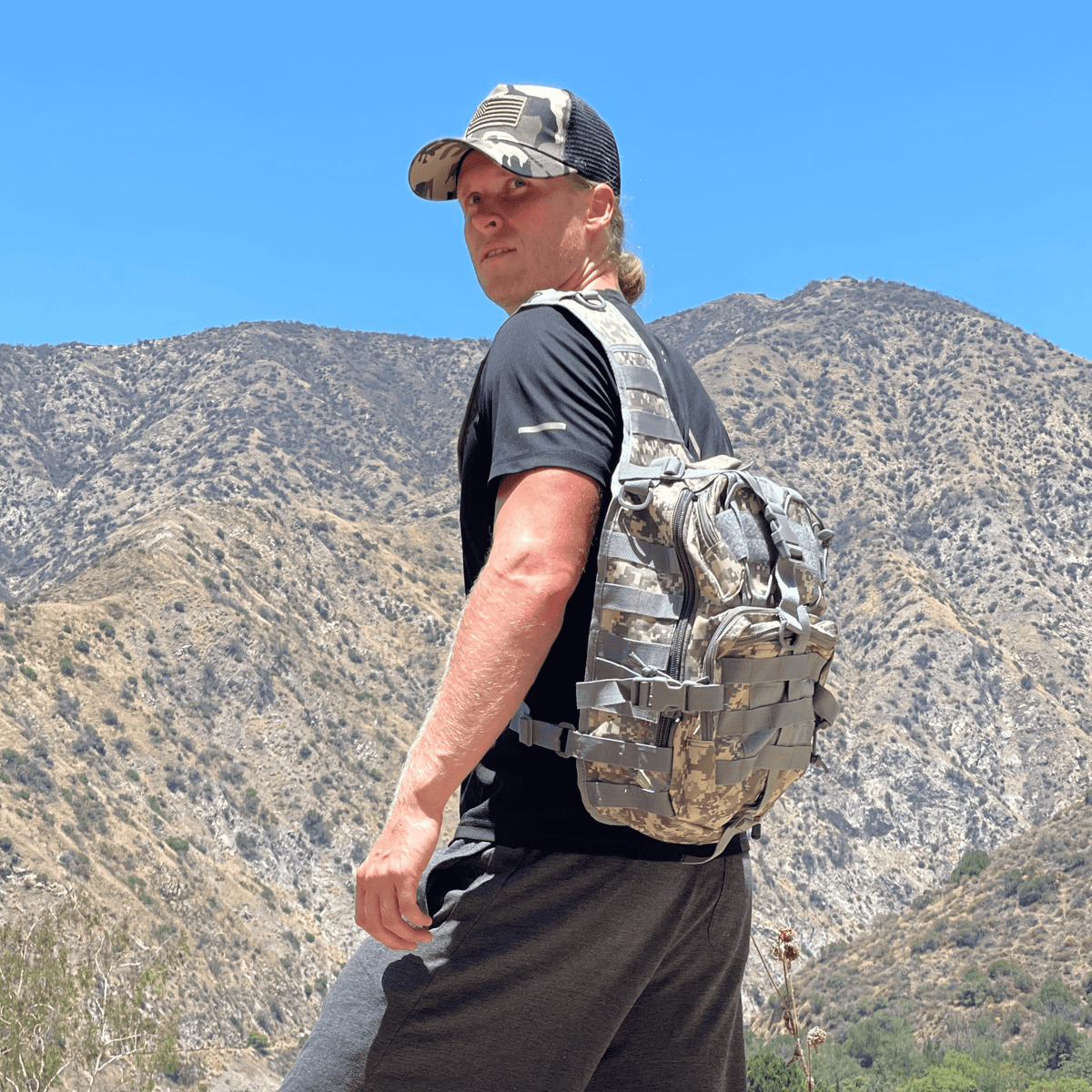 JupiterGear Tactical Military Sling Backpack 15L Shoulder Bag Molle Outdoor Daypack Backpack with Adjustable Strap