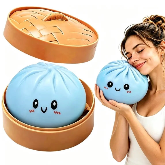 6-Inch Jumbo Mystery Dumpling Squishy – Giant Slow-Rise Foam Stress Ball for Anxiety Relief, Fidget & Decompression | Surprise Color