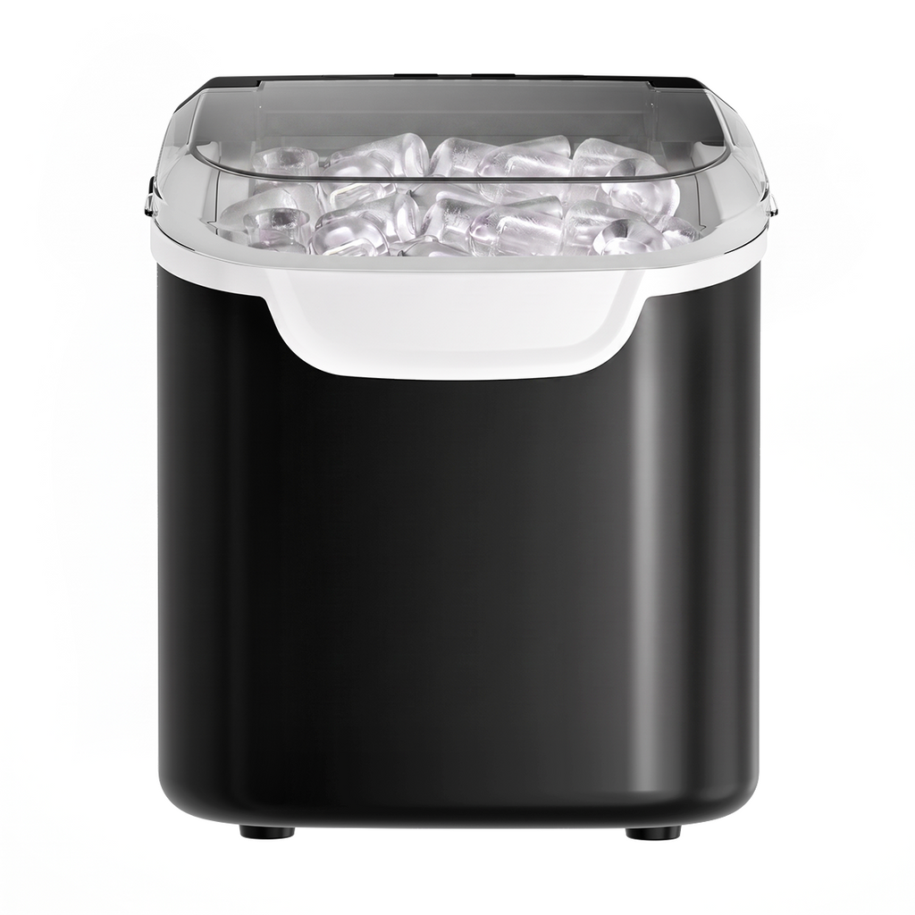 Kismile Ice Makers Countertop with Handle,8 Cubes in 6 Mins,Portable Ice Machine with Self-Cleaning for Home 58012RIM0