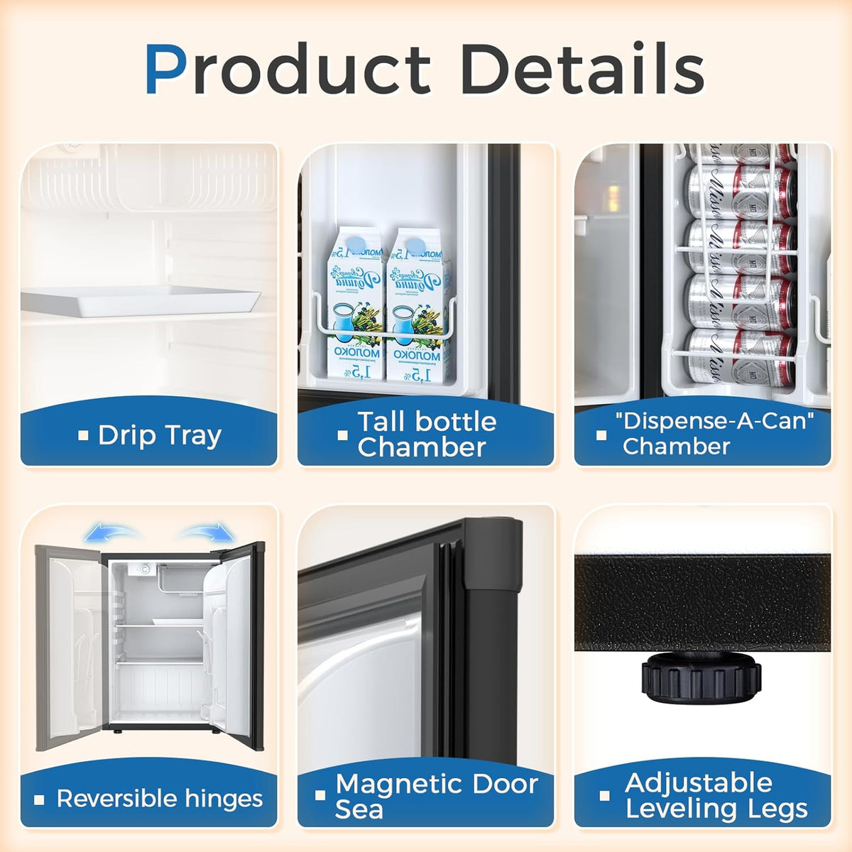 2.6\3.2 cu. ft Mini Fridge with Freezer