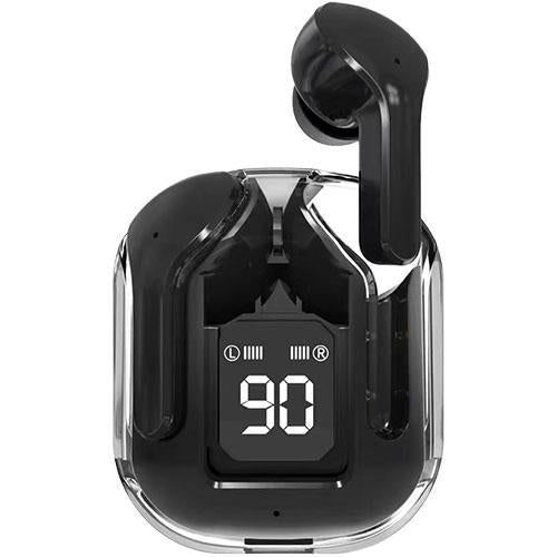 True Wireless Earbuds w/LED Display Black