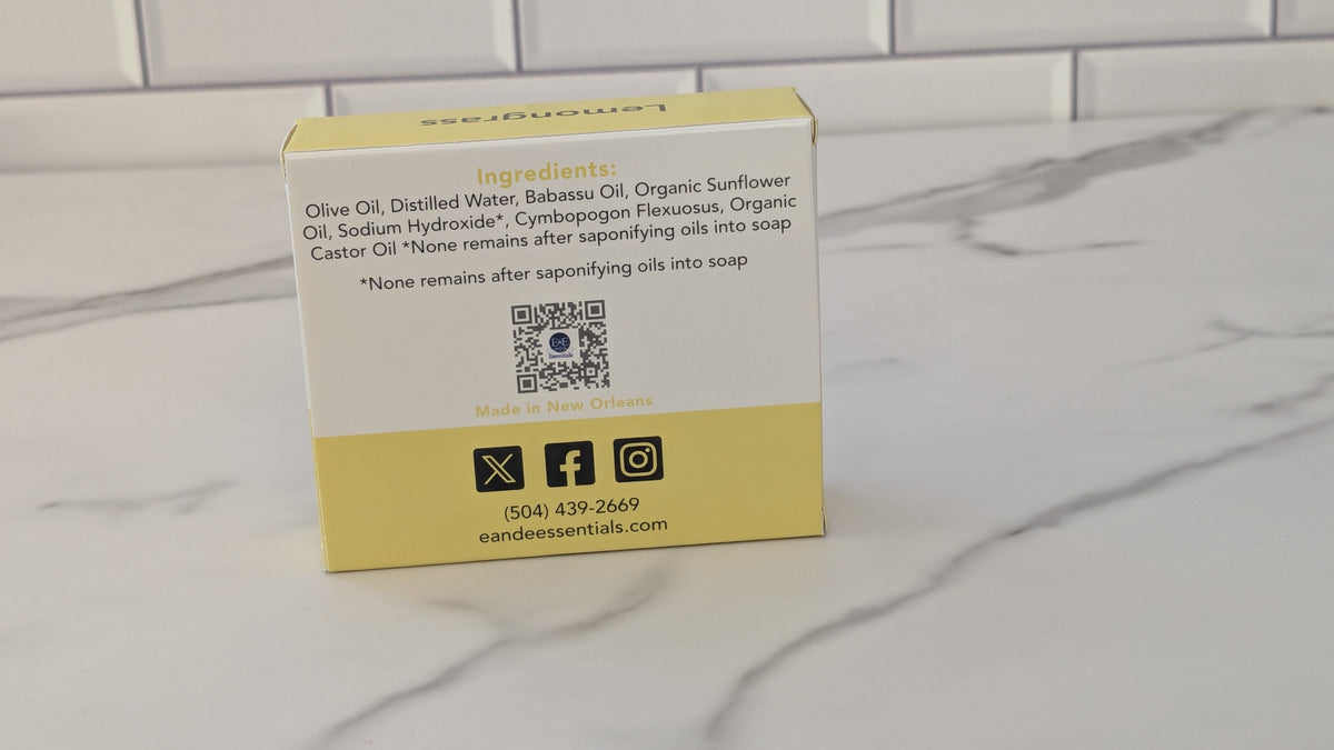 Lemongrass Bar Soap (Coconut Oil Free)