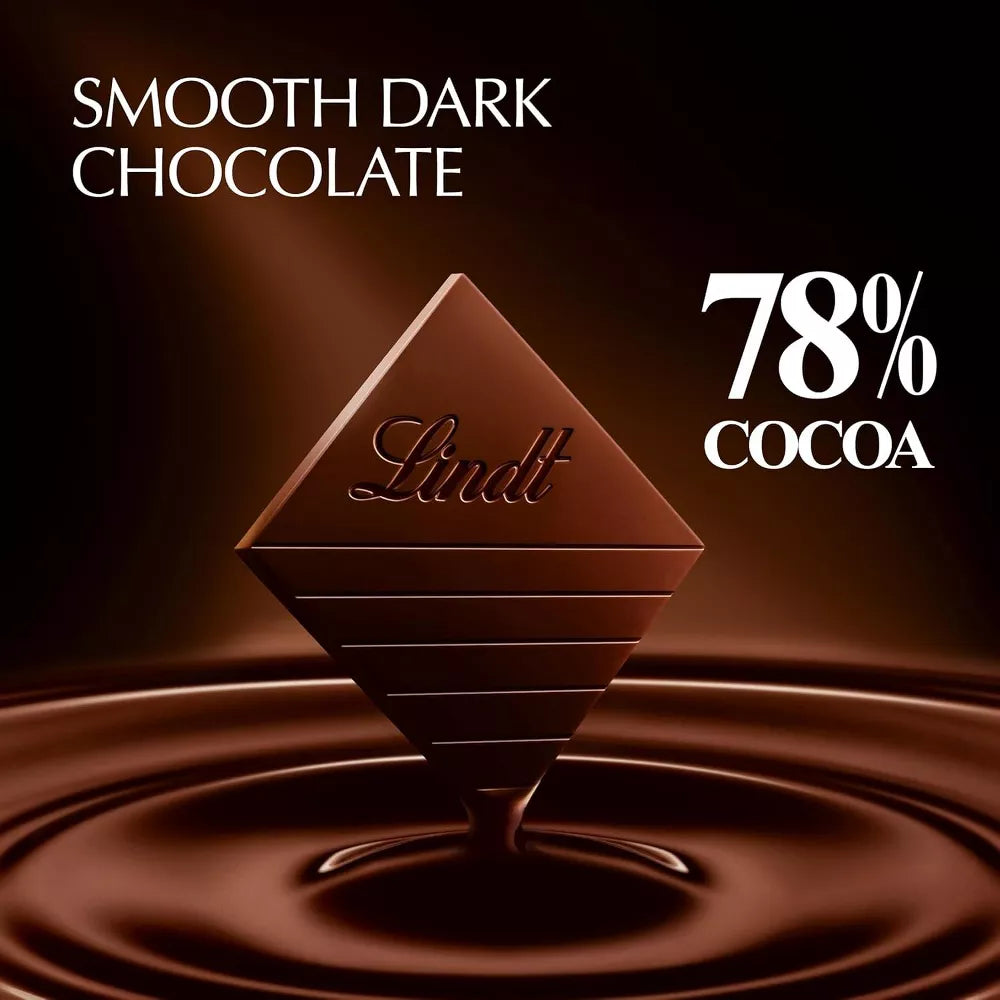 Lindt Excellence 78% Cocoa Dark Chocolate Bars, Premium Full Size Dark Chocolate Candy Bars, 3.5 oz, 4 Pack, 6 Pack & 12 Pack Options
