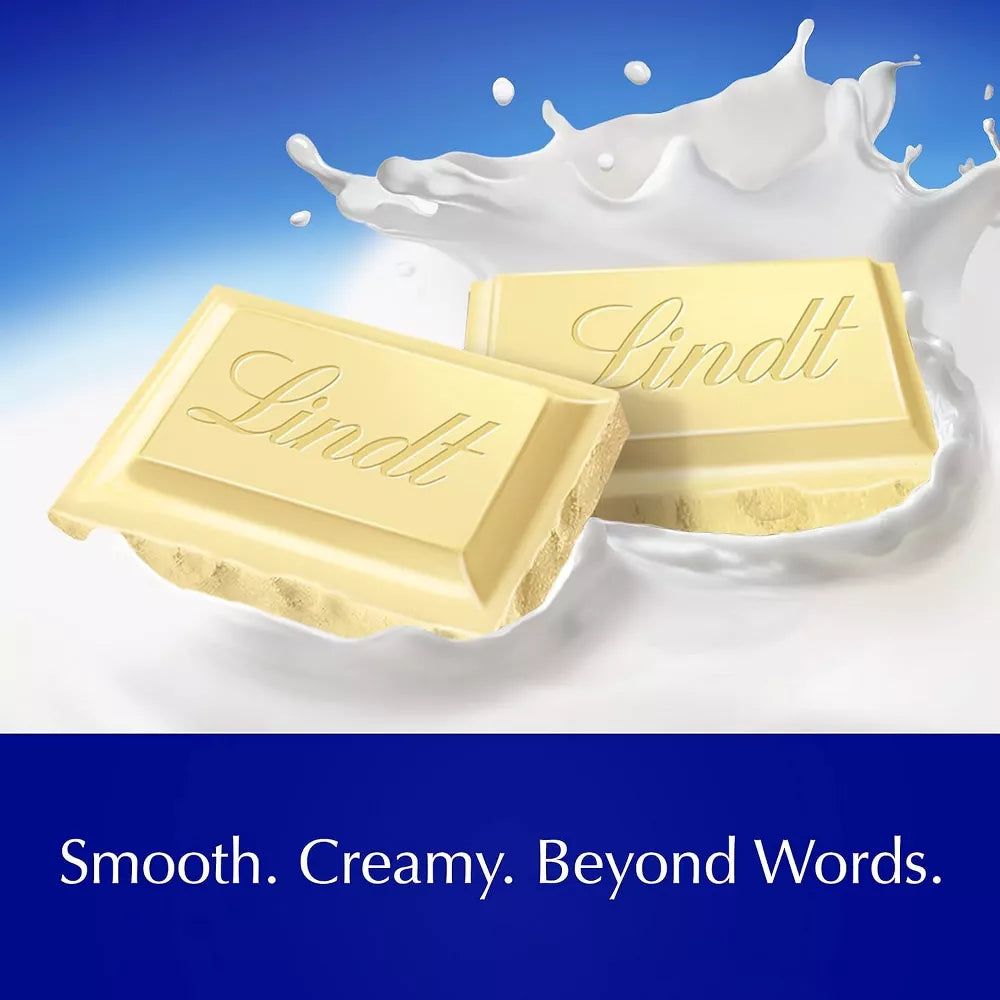 Lindt Classic Recipe White Chocolate Bars, Premium White Chocolate Candy Bars, 4.4 oz, 4 Pack, 6 Pack & 12 Pack Options