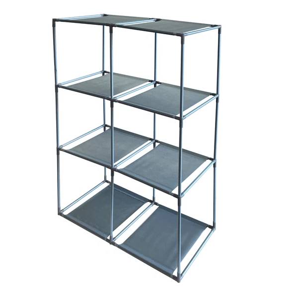 Easy Assemble 4-Tier Lightweight Storage Rack with 6 Storage Cubes