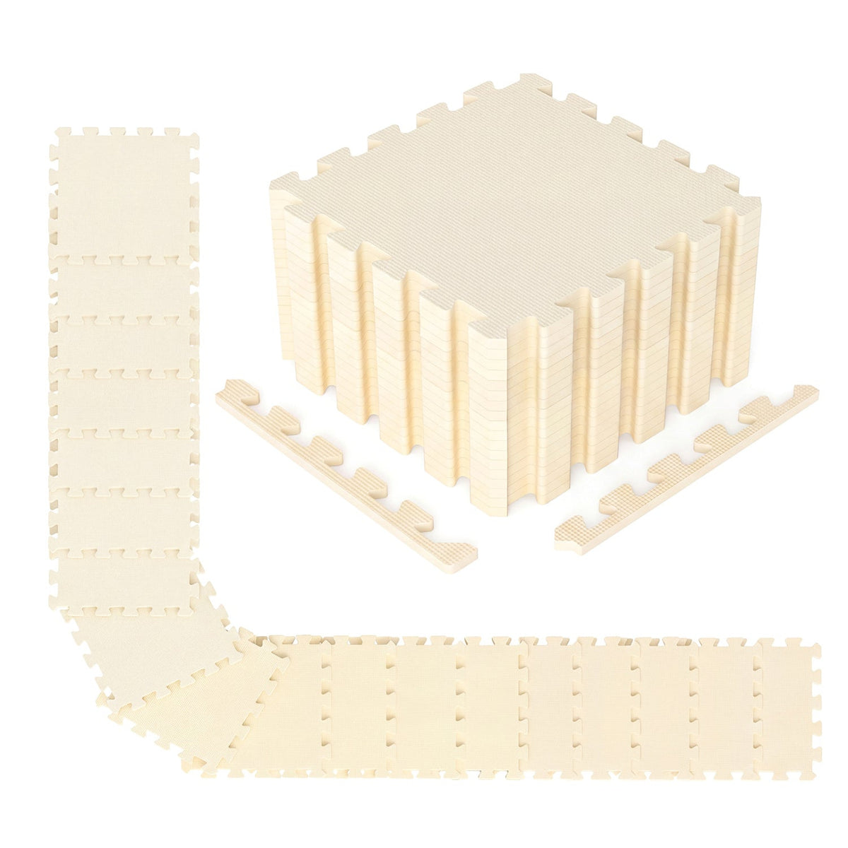 Interlocking Foam Floor Tiles 36-Pack with Borders