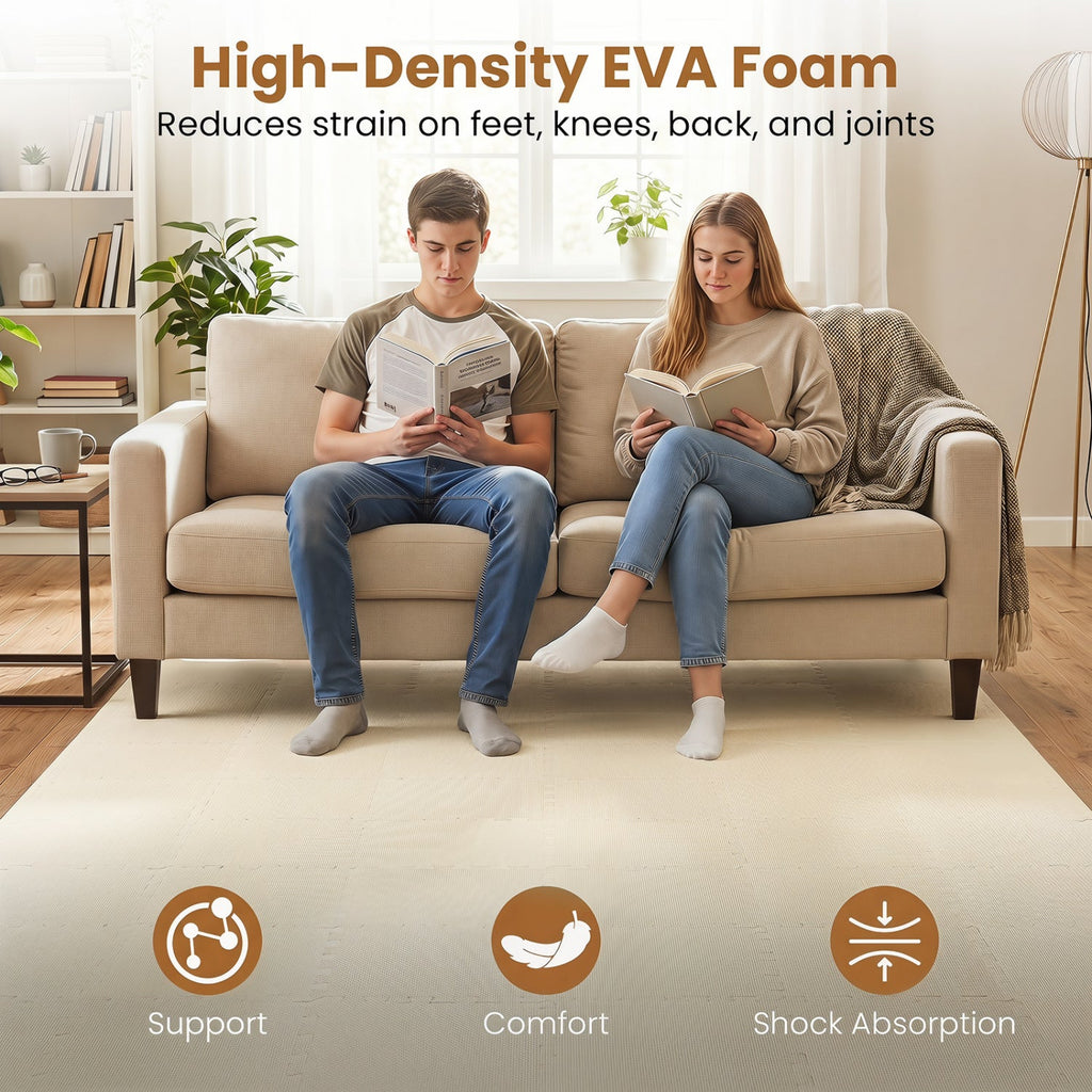 Interlocking Foam Floor Tiles 36-Pack with Borders