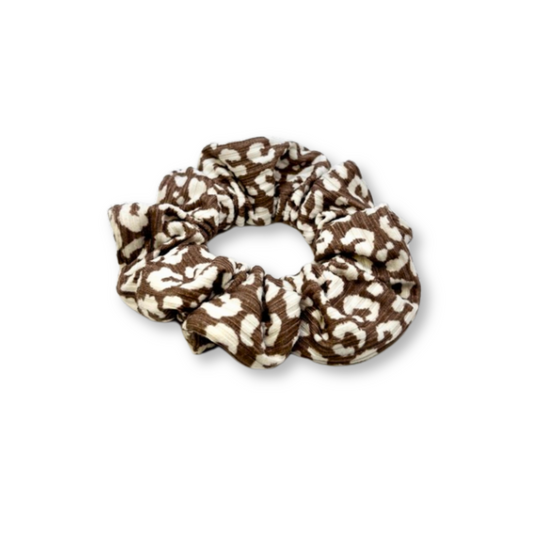 Mini Hazel Cheetah Ribbed Scrunchie