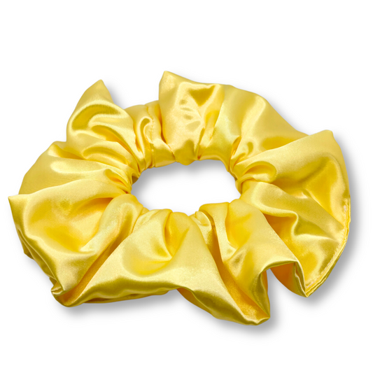 Pastel Yellow Silk Scrunchie