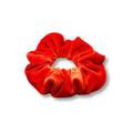 Mini Bright Orange Velvet Scrunchie