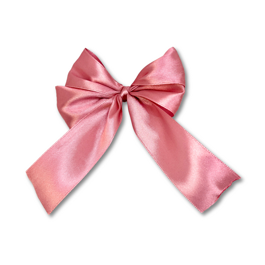Pink Silk Double Bow