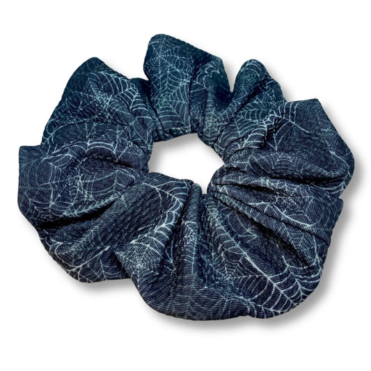 Dark Spiderweb Halloween Bullet Scrunchie