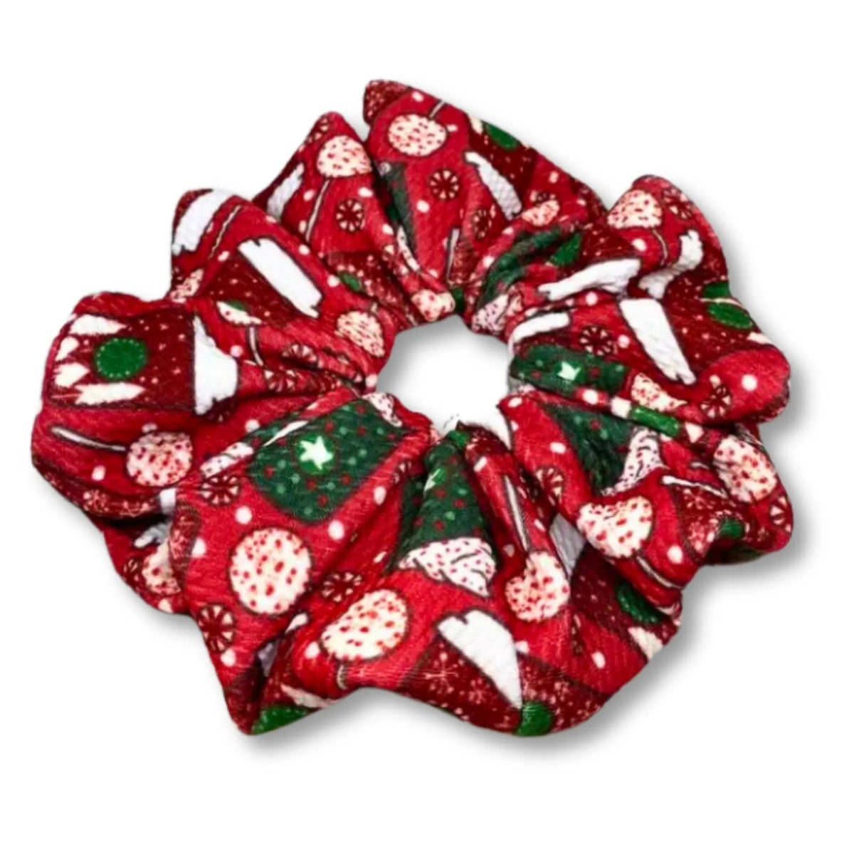 Red Coffee Cup Christmas Bullet Scrunchie