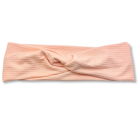 Pink Ribbed Twist Knot Headband