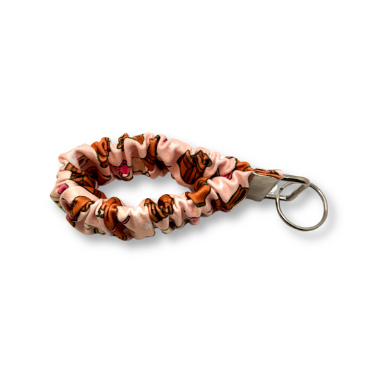 Chocolate Easter Bunny Scrunchie Wristlet