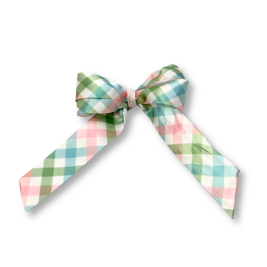Easter Plaid Double Bow