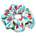 Blue Stocking Christmas Bullet Scrunchie