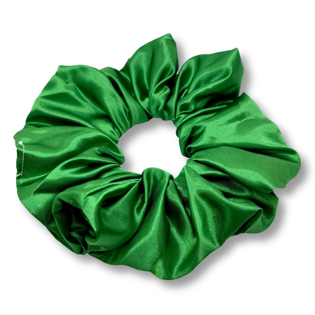 Green Silk Scrunchie