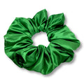 Green Silk Scrunchie