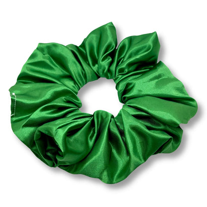 Green Silk Scrunchie