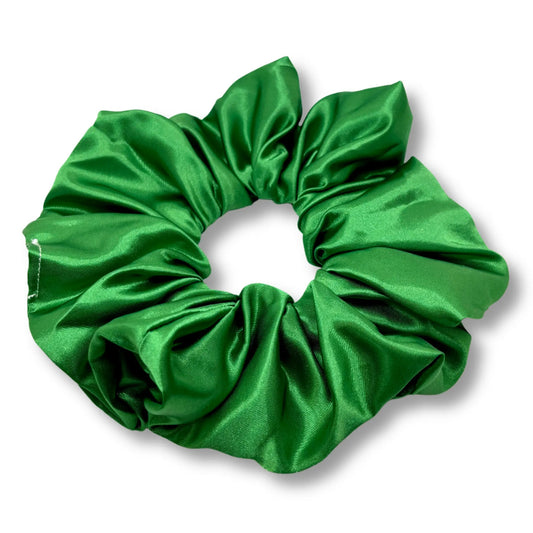 Green Silk Scrunchie
