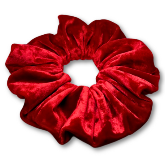Red Crushed Velvet Scrunchie