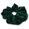 Dark Green Crushed Velvet Scrunchie