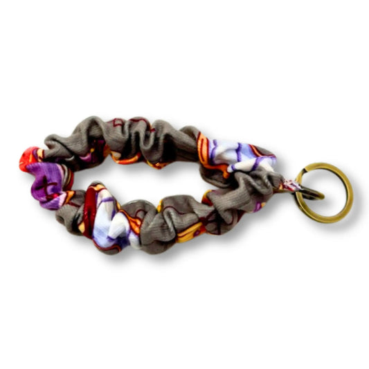Grey Donut Halloween Scrunchie Wristlet