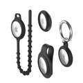 AirTag Accessory Kit – 4-Piece Protective Holder Set with Keychain, Loop & Luggage Tag