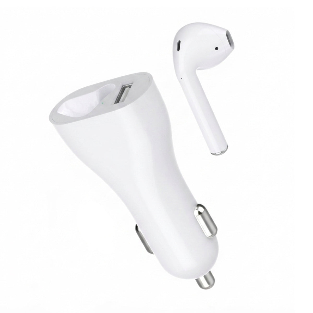 Bluetooth Headset with USB Car Charger – 2-in-1 Hands-Free Earpiece for Driving