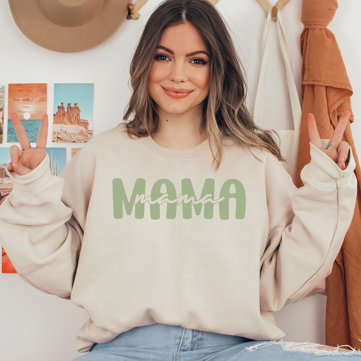 Mama Soft Green Ready To Press DTF Transfers, DTF Hot Peel