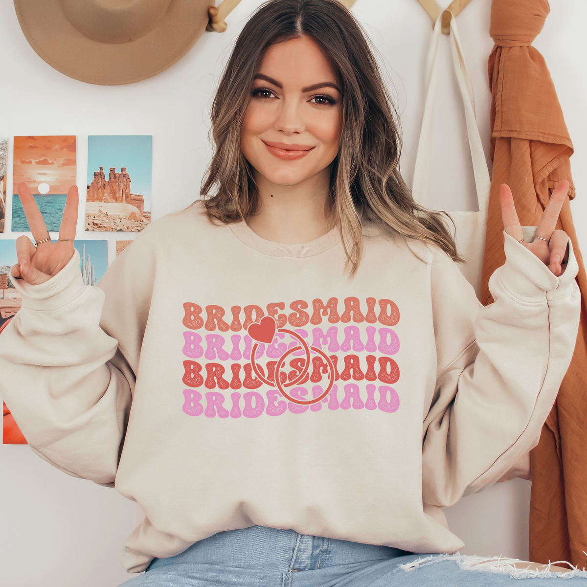 Bridesmaid Soft Color Ready To Press DTF Transfers, DTF Hot Peel